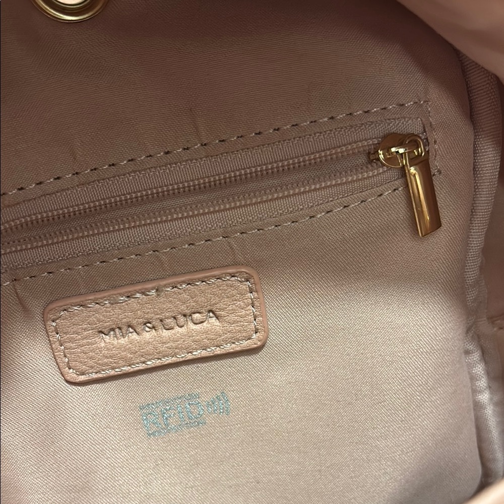 Pink Leather Backpack - Picture 4 of 6